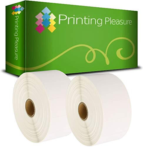 Printing Pleasure 2 x Zebra 52mm x 25mm ThermoEtiketten Rolle mit 2000 Etiketten, Thermodirekt von Printing Pleasure