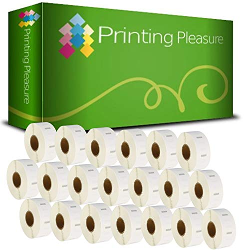 Printing Pleasure 20 x S0929120 Rollen Etiketten kompatibel für Dymo LabelWriter | 25mm x 25mm | 750 Stück | Quadratische Mehrzwecketiketten | wieder ablösbar von Printing Pleasure