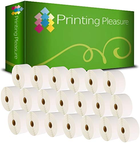 Printing Pleasure 20 x Zebra 52mm x 25mm ThermoEtiketten Rolle mit 2000 Etiketten, Thermodirekt von Printing Pleasure