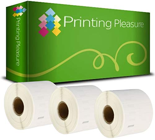 Printing Pleasure 3 x 11351 Rollen Etiketten kompatibel für Dymo LabelWriter & Seiko Etikettendrucker | 11mm x 54mm | 1500 Stück von Printing Pleasure