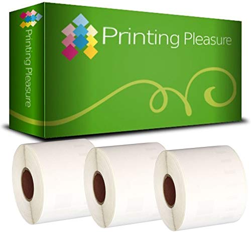 Printing Pleasure 3 x 99014 Rollen Etiketten kompatibel für Dymo LabelWriter & Seiko Etikettendrucker | 54mm x 101mm | 220 Stück | Versand-Etiketten | Namensschild-Etiketten von Printing Pleasure