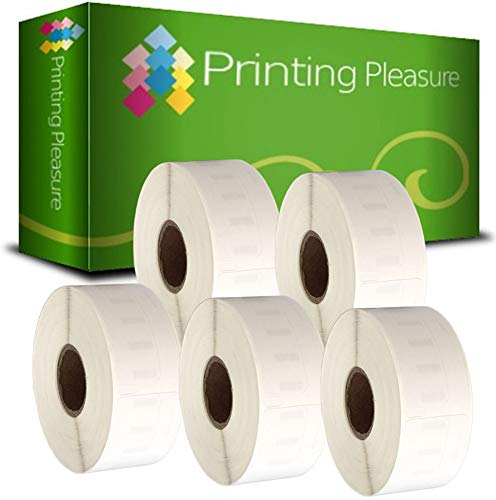 Printing Pleasure 5 x 11356 Rollen Etiketten kompatibel für Dymo LabelWriter & Seiko Etikettendrucker | 89mm x 41mm | 300 Stück | Namensschild-Etiketten von Printing Pleasure