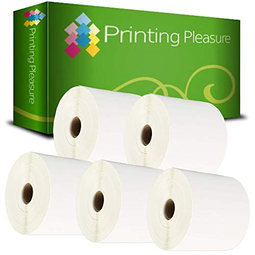 Printing Pleasure 5 x Zebra 100mm x 150mm ThermoEtiketten Rolle mit 500 Etiketten, Thermodirekt von Printing Pleasure