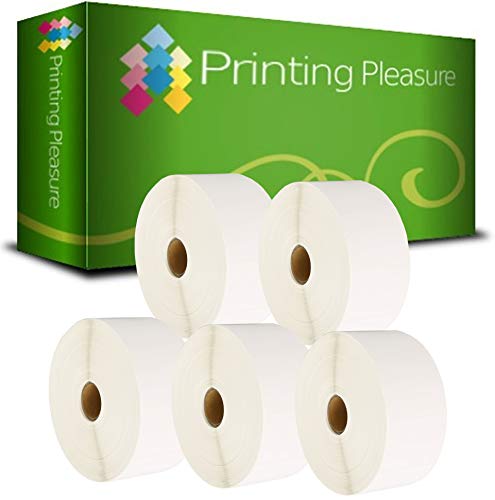 Printing Pleasure 5x Thermo Etiketten 52mm x 38mm (1000 Stück/Rolle) für Zebra, Toshiba, Citizen, Eltron, Orion, UPS von Printing Pleasure