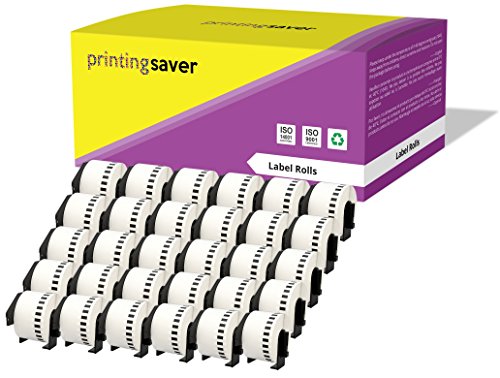 30x DK-22223 50mm x 30,48m Endlosetiketten Papier kompatibel für P-Touch QL-1050 QL-1060N QL-1110NWB QL-1100 QL-500 QL-500BW QL-560VP QL-570 QL-580 QL-700 QL-710W QL-800 QL-810W QL-820NWB von Printing Saver