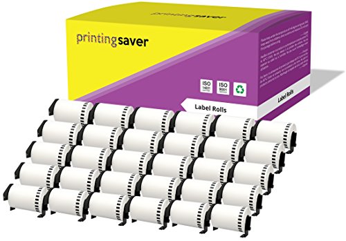 Printing Saver 30x DK-22243 102 mm x 30,48 m Endlosetiketten Papier kompatibel für P-Touch QL-1050, QL-1050N, QL-1060N, QL-1100, QL-1110NWB Etikettendrucker von Printing Saver