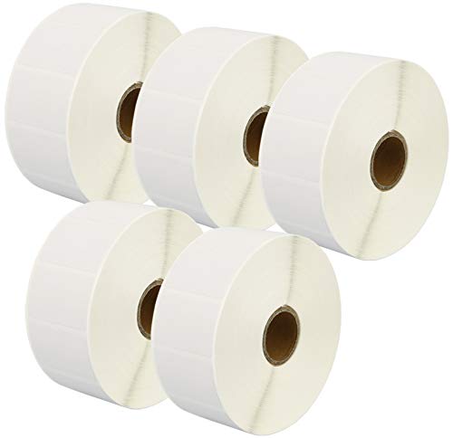 5 Rollen 38mm x 25mm Thermodirekt-Etiketten kompatibel für Zebra GK420d GK420t GC420d GX420d GX420t GC420t GX430t GT800 LP2844 TLP 2844 Citizen CL-S521 CL-S621 CL-S631 (2000 Etiketten pro Rolle) von Printing Saver