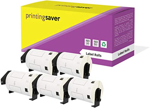 Printing Saver 5X DK-11240 102 x 51 mm Versandetiketten (600 Stück/Rolle) kompatibel für P-Touch QL-1050, QL-1050N, QL-1060N, QL-1100, QL-1110NWB Etikettendrucker von Printing Saver