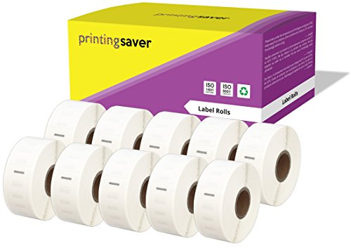 Printing Saver 10x 11352 25 x 54 mm Adressetiketten (500 Stück/Rolle) kompatibel für LabelWriter 310 320 330 4XL 400 450 Turbo/Twin Turbo/Duo & Seiko SLP Etikettendrucker von Printing Saver