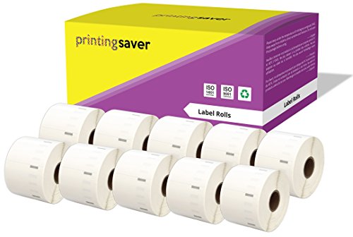 Printing Saver 10x 11354 57 x 32 mm Vielzwecketiketten (1000 Stück/Rolle) kompatibel für LabelWriter 310 320 330 4XL 400 450 Turbo/Twin Turbo/Duo & Seiko SLP Etikettendrucker von Printing Saver