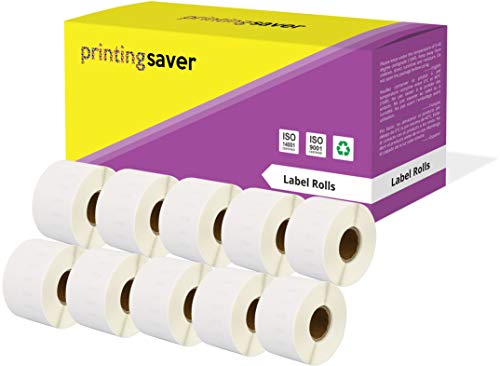 Printing Saver 10x 99018 38 x 190 mm Etiketten für Aktenordner (110 Stück/Rolle) kompatibel für LabelWriter 310 320 330 4XL 400 450 Turbo/Twin Turbo/Duo & Seiko SLP Etikettendrucker von Printing Saver