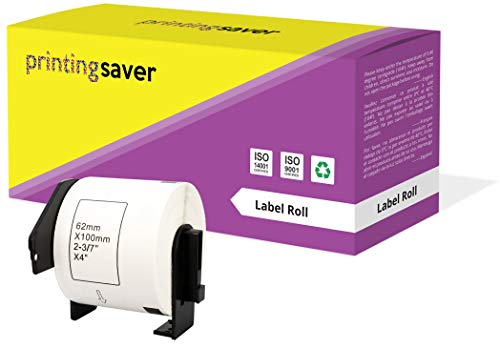 Printing Saver 1x DK-11202 Weiße Adressetiketten Kompatibel mit P-Touch QL-1060N 1100 500 500BW 550 580 580N 700 710W 800 820NWB Brother Etikettendruckern (62mm x 100mm) von Printing Saver