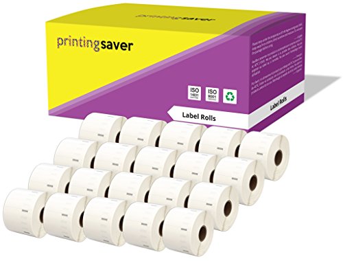 Printing Saver 20x 11354 57 x 32 mm Vielzwecketiketten (1000 Stück/Rolle) kompatibel für LabelWriter 310 320 330 4XL 400 450 Turbo/Twin Turbo/Duo & Seiko SLP Etikettendrucker von Printing Saver