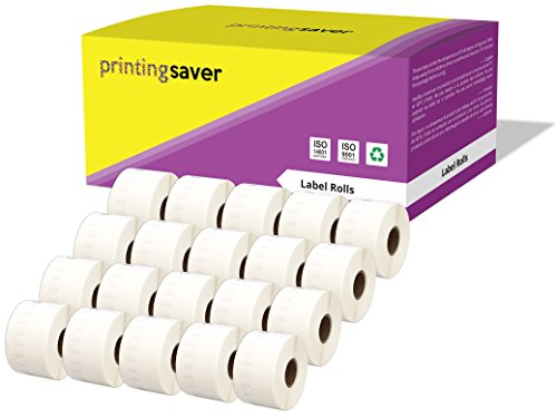 Printing Saver 20x 11356 89 x 41 mm Namensschild-Etiketten (300 Stück/Rolle) kompatibel für LabelWriter 310 320 330 4XL 400 450 Turbo/Twin Turbo/Duo & Seiko SLP Etikettendrucker von Printing Saver