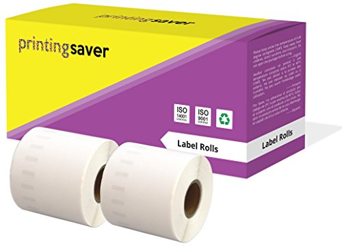 Printing Saver 2X 99019 59 x 190 mm Ordneretiketten (110 Stück/Rolle) kompatibel für LabelWriter 310 320 330 4XL 400 450 Turbo/Twin Turbo/Duo & Seiko SLP Etikettendrucker von Printing Saver