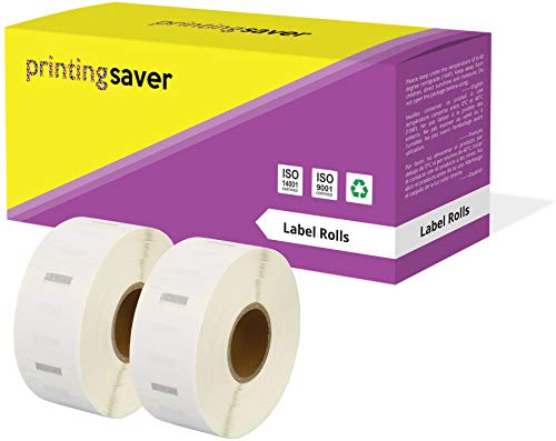 Printing Saver 2x S0929120 25 x 25 mm Mehrzweck-Etiketten (750 Stück/Rolle) kompatibel für LabelWriter 320 330 4XL 400 450 Turbo/Twin Turbo/Duo & Seiko SLP Etikettendrucker von Printing Saver