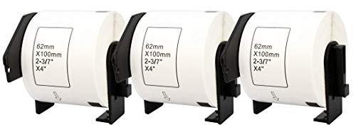 Printing Saver 3 Adressetiketten DK-11202 Rolle Etiketten Kompatibel mit Brother P-Touch QL 1050N 1060N 1100 500 500BW 550 570 580 580N 700 710W 800 820NWB 62mm x 100mm von Printing Saver