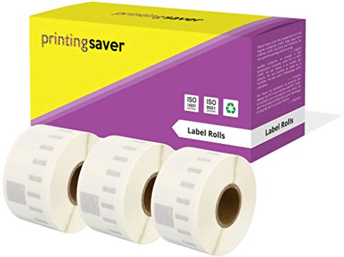 Printing Saver 3X 99013 36 x 89 mm Transparent Adressetiketten (260 Stück/Rolle) kompatibel für LabelWriter 310 320 330 4XL 400 450 Turbo/Twin Turbo/Duo & Seiko SLP Etikettendrucker von Printing Saver