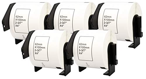 Printing Saver 5 Adressetiketten DK-11202 Rolle Etiketten Kompatibel mit Brother P-Touch QL 1050N 1060N 1100 500 500BW 550 570 580 580N 700 710W 800 820NWB 62mm x 100mm von Printing Saver