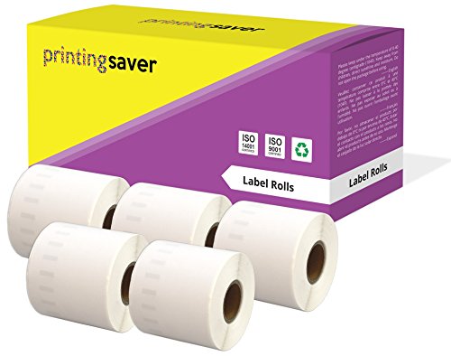 Printing Saver 5X 99019 59 x 190 mm Ordneretiketten (110 Stück/Rolle) kompatibel für LabelWriter 310 320 330 4XL 400 450 Turbo/Twin Turbo/Duo & Seiko SLP Etikettendrucker von Printing Saver