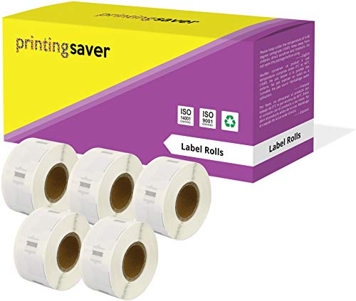 Printing Saver 5x 11353 12 x 24 mm Mehrzwecketiketten (1000 Stück/Rolle) kompatibel für LabelWriter 310 320 330 4XL 400 450 Turbo/Twin Turbo/Duo & Seiko SLP Etikettendrucker von Printing Saver