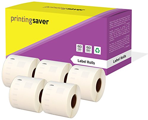 Printing Saver 5x 99015 54 x 70 mm Mehrzwecketiketten (320 Stück/Rolle) kompatibel für LabelWriter 310 320 330 4XL 400 450 Turbo/Twin Turbo/Duo & Seiko SLP Etikettendrucker von Printing Saver