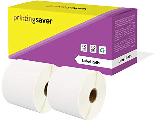 Printing Saver 76 x 51 mm 2 Thermodirekt-Etiketten (1000 Stück/Rolle, weiß) kompatibel für Zebra Toshiba Citizen Sato Honeywell Intermec Datamax CAB Eltron Godex Orion UPS Wasp Etikettendrucker von Printing Saver