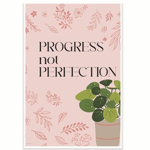 CPS0499 Klassenzimmer-Poster "Progress Not Perfection", positiv inspirierend, erhebend, motivierend, 30,5 x 45,7 cm, Klassenzimmer-Dekoration, Klassenzimmer Must Haves von Printlabz