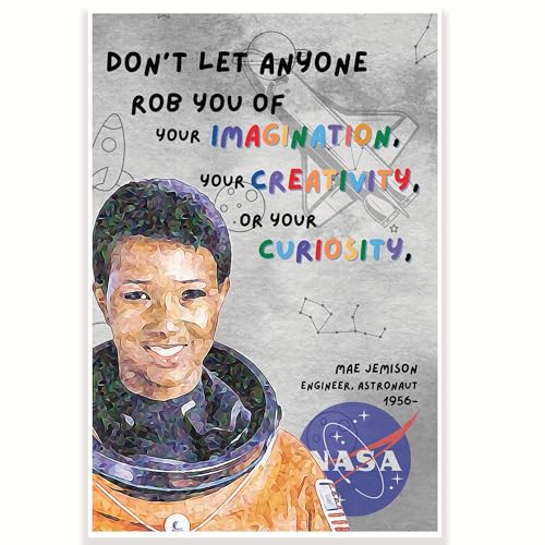 CPS0701 "Don't Let Anyone Rob You Of Your Imagination" Mae Jemison Zitat Klassenzimmer-Poster – 30,5 x 45,7 cm – Klassenzimmer-Dekor – Klassenzimmer Must Haves – Zurück zur Schule von Printlabz