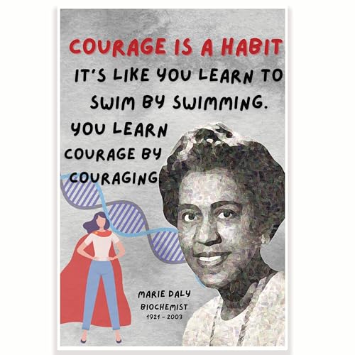 CPS0703 "Courage Is A Habit Marie Daly Biochemist" Klassenzimmer-Poster, 30,5 x 45,7 cm, Klassenzimmer-Dekoration, Klassenzimmer-Dekoration, Klassenzimmer von Printlabz