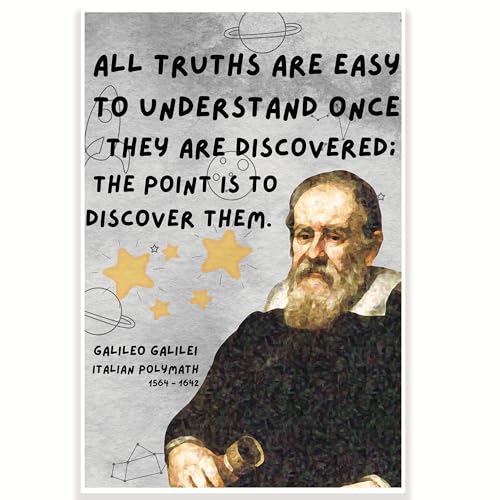 Galileo Galiei Zitat Klassenzimmer-Poster – 30,5 x 45,7 cm – Klassenzimmer-Dekor – Klassenzimmer Must Haves – Zurück zur Schule – CPS0687 von Printlabz