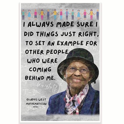 Gladys West berühmtes Mathematiker-Klassenzimmer-Poster, 30,5 x 45,7 cm, Klassenzimmer-Dekor, Klassenzimmer-Dekoration, CPS0690 von Printlabz