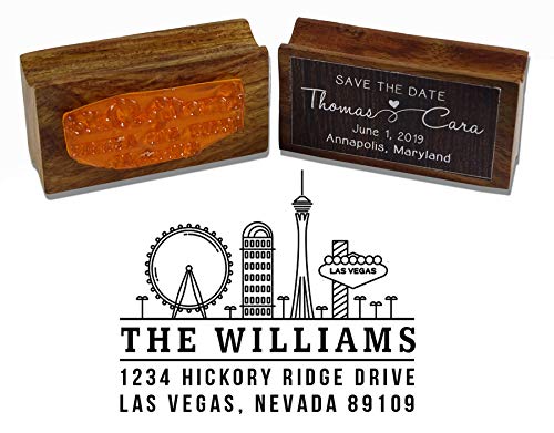 Printtoo Rucks Mit Las Vegas Orte Personalisierte Holz montiert Stempel von Printtoo