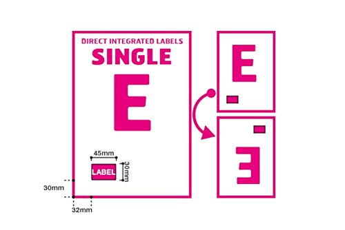 Priory Direct A4-Etikett, Größe 45 x 30 mm, Stil E, 1.000 Blatt von Priory Direct