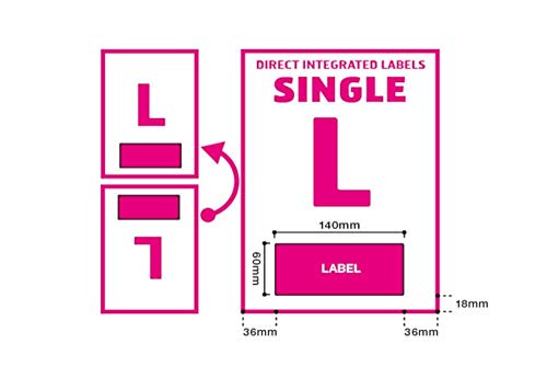 Priory Direct A4-Etiketten, 140 x 60 mm, Stil L, 100 Blatt von Priory Direct