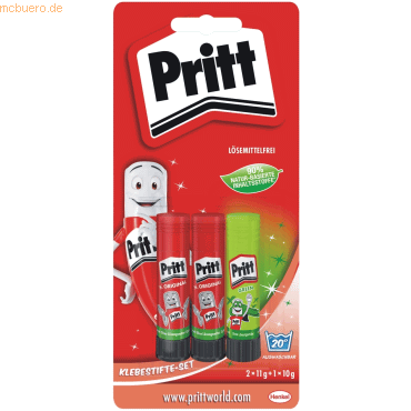 12 x Pritt Klebestift lösungsmittelfrei Multipack 2x 11g, 1x 10g von Pritt