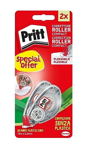 Loctite Super Anschluss 2115719 Korrekturroller Compact, 10 m x 4.2 mm, 2 Stück von Pritt