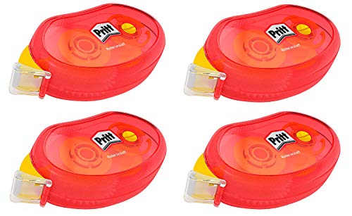 Pritt Kleberoller Compact non permanent, für wiederablösbare Verklebungen, Bandlänge 10 m, Bandbreite 8,4 mm, Spar-Set mit 4 Kleberollern, 9H ZCGNB4X von Staedtler