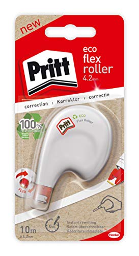 Pritt Korrektur Roller 10 m Länge und 4,2 mm Bandbreite (1x Eco Flex weiß) von Pritt