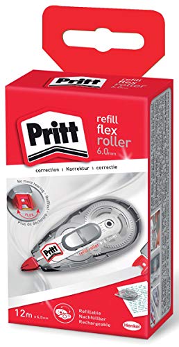 Pritt Korrekturroller Refill Flex Roller Midway, einfach nachfüllbar, einziehbare flexible Spitze, Push & Pull Funktion für beidseitige Anwendung, Bandbreite 6mm, Bandlänge 12m, PRR6H, 5 Stück von Pritt