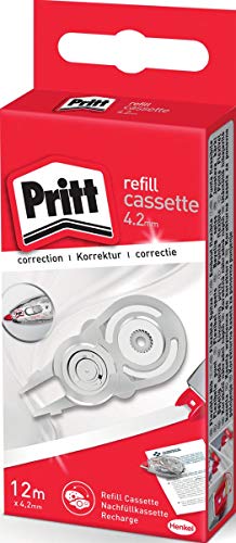 Pritt Nachfüllkassette für Korrekturroller Refill Flex Roller Midway, Breite 4,2mm, Länge 12m, flexible und einziehbare Spitze, Push & Pull Funktion, 10 Stück, 9H PRX6H von Pritt