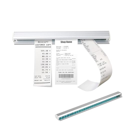 Prmape Bonhalter Gastronomie, Bonleiste 30 Cm, Bonschiene Bonleiste Gastronomie Bonhalter Notizleiste, Selbstklebend Aluminium Bestellhalter für Küche Hotel Bar Büro Bestellungen Ticket von Prmape