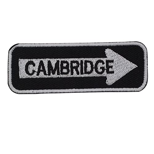 Cambridge Straßenschild, bestickt, zum Aufbügeln oder Aufnähen, für Kleidung etc., 7,5 x 3 cm von Pro Armour