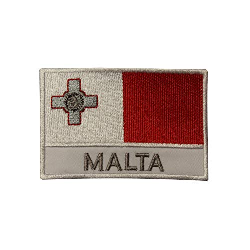 Malta Nationalflagge, bestickt, zum Aufbügeln oder Aufnähen, Abzeichen für Kleidung etc., 9 x 6 cm von Pro Armour