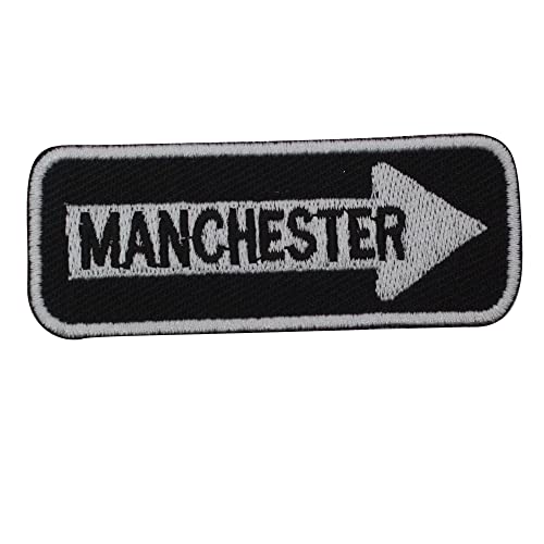 Manchester Road Aufnäher zum Aufbügeln oder Aufnähen, bestickt, 7,5 x 3 cm von Pro Armour