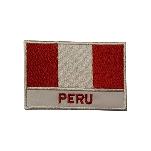 Peru-Nationalflagge, bestickt, zum Aufbügeln oder Aufnähen, Abzeichen für Kleidung etc., 9 x 6 cm von Pro Armour