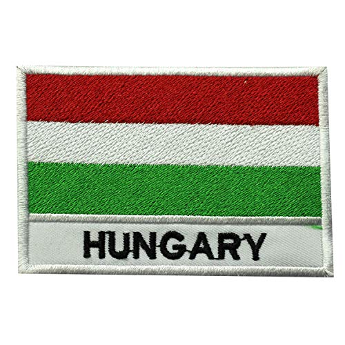 Ungarnische Nationalflagge, bestickt, zum Aufnähen oder Aufbügeln, 9 x 6 cm von veeu