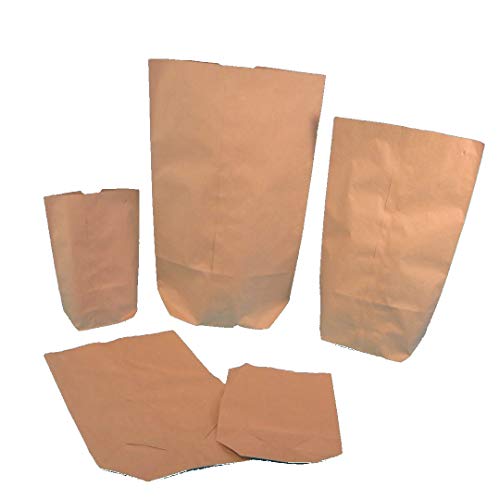 500-1000 Blockbodenbeutel Kreuzbodenbeutel Bodenbeutel Natron Papier Bio Papiertüten braun unbedruckt versch. Größen - Inkl. Verpackungslizenz in D (2,5kg 1000St) von Pro DP