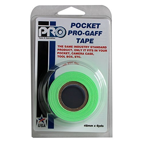 Pocket pro-gaff Gaffer 's Spike Klebeband auf einer Mini Core FL. Green 48mm X 6 yds von Pro-Gaff