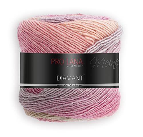 Pro Lana Diamant Farbe 93, Wolle mit Farbverlauf, 1 Knäuel = 1 Schal, 150g, 525m von theofeel